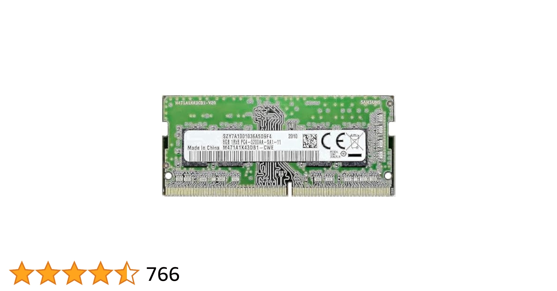 Samsung 8GB DDR4 3200MHz SODIMM PC4-25600 CL22 1Rx8 1.2V 260